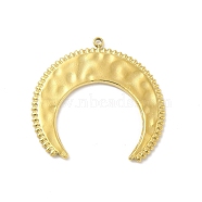 Ion Plating(IP) 304 Stainless Steel Pendants, Crescent Moon Charm, Real 14K Gold Plated, 34.5x35.5x2mm, Hole: 1.5mm(STAS-F284-07G)