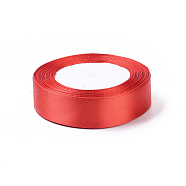 Red Satin Ribbon for DIY Craft Hair Accessories, Christmas Ribbon, about 1 inch(25mm) wide, 25yards/roll(22.86m/roll)(X-RC25mmY026)