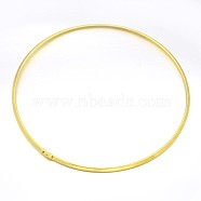 Brass Choker Collar Necklace Making, Rigid Necklaces, Golden, 5.11 inch(13cm)(BJEW-F132-02G)
