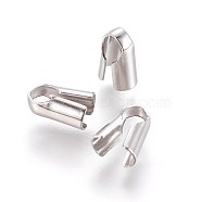 304 Stainless Steel Cord Ends, End Caps, Column, Stainless Steel Color, 8x3.5x5mm, Hole: 3x3mm(X-STAS-P237-80B-P)