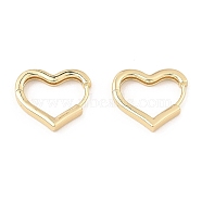 Brass Hoop Earrings, Heart, Light Gold, 16x18x2.5mm(EJEW-I289-19A-KCG)