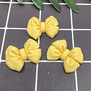 Resin Bowknot Cabochons, DIY for Bobby Pin Hair Accessories, Yellow, 19x24mm(CRES-TAC0003-05B)