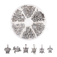 Tibetan Style Alloy Pendants, Sea Turtle, Antique Silver, 103x17mm, 90pcs/box(TIBEP-PH0004-96AS)