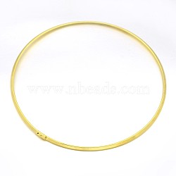 Brass Choker Collar Necklace Making, Rigid Necklaces, Golden, 5.11 inch(13cm)(BJEW-F132-02G)