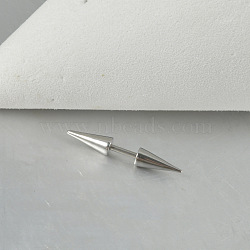 Cone 304 Stainless Steel Eyebrow Straight Barbell Rings with Spikes End, Cartilage Earrings, Stainless Steel Color, Stainless Steel Color, 6mm, Pin: 1.2mm(WG9938B-04)