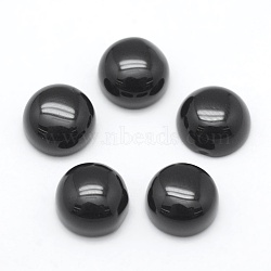 Natural Obsidian Cabochons, Flat Round, 8x3~4mm(X-G-E492-H-16)
