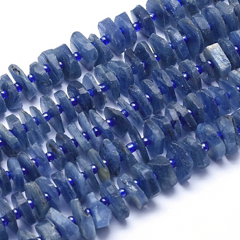 Natural Kyanite/Cyanite/Disthene Beads Strands, Nuggets, 10~12x1.5~5mm, Hole: 1mm, about 84pcs/strand, 16.5 inch(42cm)