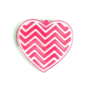 Valentine's Day Silicone Pendant Molds, Resin Casting Molds, for Keychain Clasps Craft Making, Heart Pattern, 78x82.5x6mm, Hole: 2mm, Inner Diameter: 75x80mm