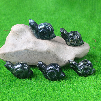 Natural Brecciaterd Jasper Carved Healing Snail Figurines, Reiki Energy Stone Display Decorations, 18x24~28x14mm