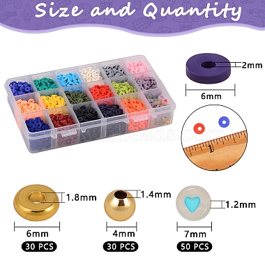 173.4g 17 Colors Handmade Polymer Clay Beads(CLAY-SZ0001-66)-2