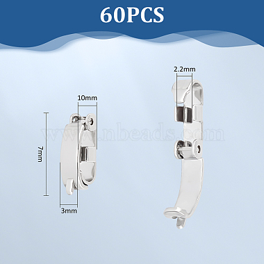 Unicraftale 60шт 316 складные застежки из нержавеющей стали(STAS-UN0056-25)-3