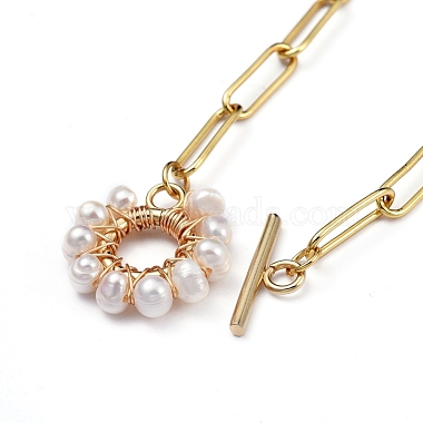 Brass Paperclip Chains Necklace & Bracelet Jewelry Sets(SJEW-JS01098)-7