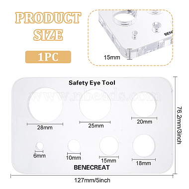 outil d'insertion d'oeil de sécurité en acrylique pour la fabrication de jouets(DIY-WH0034-85)-2