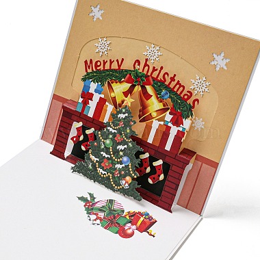 tarjeta de felicitación emergente de papel rectangular 3d con árbol de navidad(AJEW-P124-D01)-2