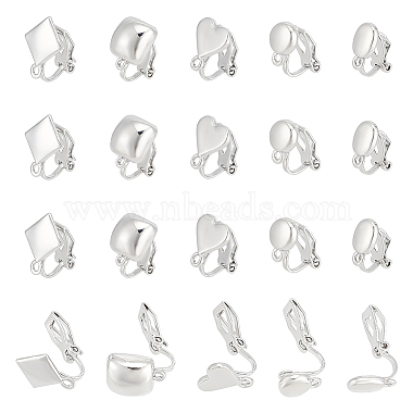 Platinum Alloy Clip-on Earring Findings