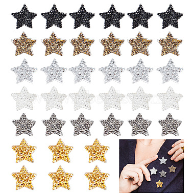 Mixed Color Resin Rhinestone Cloth Patches