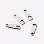 201 Stainless Steel Chain Tabs, Stainless Steel Color, 10.5x3mm, Hole: 1mm(STAS-E081-02)