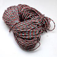 7 Inner Cores Polyester & Spandex Cord Ropes, for Rope Bracelets Making, Orange Red, 4mm, about 109.36 yards(100m)/bundle, 420~500g/bundle(RCP-R006-100)