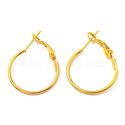 Iron Huggie Hoop Earring Findings, Golden, 22 Gauge, 20x1.2mm, Pin: 0.6mm(IFIN-E025-01A-G)