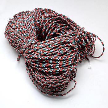 7 Inner Cores Polyester & Spandex Cord Ropes, for Rope Bracelets Making, Orange Red, 4mm, about 109.36 yards(100m)/bundle, 420~500g/bundle