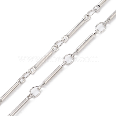 Brass Bar Link Chain Necklace Making(AJEW-JB01188-02)-2