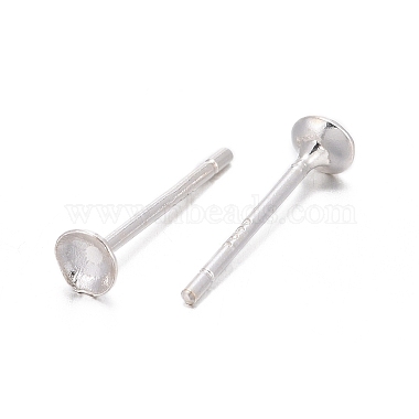 Silver Sterling Silver Ear Stud Components