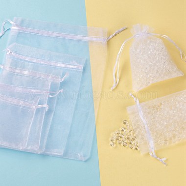 5 bolsas de regalo de organza estilo con cordón(OP-LS0001-01B)-5