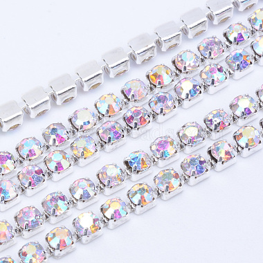 Brass Rhinestone Strass Chains(CHC-T003-SS8-02S)-1