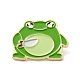 Broche en émail grenouille(JEWB-H007-12G)-1