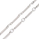 Brass Bar Link Chain Necklace Making(AJEW-JB01188-02)-2