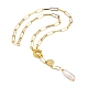 Natural Baroque Pearl Keshi Pearl Lariat Necklaces(NJEW-JN03042)-5