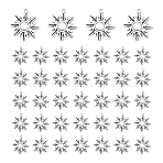 70Pcs Tibetan Style Alloy Sun Pendants, Solar Eclipse Pendants, Lead Free & Cadmium Free, Antique Silver, 28.5x23x2mm, Hole: 2mm(FIND-UN0004-26)
