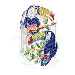 5D DIY Crane Pattern Animal Diamond Painting Pencil Cup Holder Ornaments Kits, with Resin Rhinestones, Sticky Pen, Tray Plate, Glue Clay and Acrylic Plate, 136x79x2mm(DIY-C020-08)