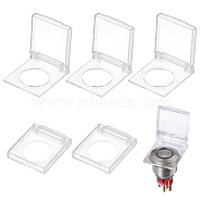Plastic Light Table Switch Protector Cover, Anti-Touch Protective Cover, Light Pad Touch Button Protection Cover, Rectangle, Clear, 34x28x5.5mm, Circle: 19mm(KY-WH0042-01)
