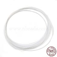 925 Sterling Silver Full Hard Wires, Round, Silver, 28 Gauge, 0.3mm(STER-Z006-01A)
