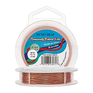 BENECREAT 3 Strands Copper Craft Wire, Long-Lasting Plated, Twisted Round, Red Copper, 24 Gauge, 0.5mm, about 20m/roll(CWIR-BC0008-0.5mm-R)