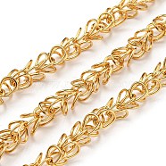 304 Stainless Steel Link Ring Chains, Soldered, with Spool, Real 18K Gold Plated, 6~7x6~7x6~7mm, 10m/roll(CHS-C009-11G)