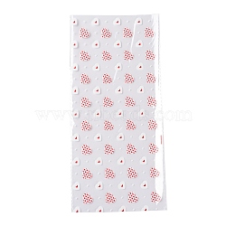 OPP Plastic Storage Bags, Valentine's Day Theme, for Party Candy Packaging, Rectangle, Heart Pattern, 27x12.5x0.01cm, 50pc/bag(ABAG-H109-01E)