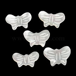 Natural White Shell Charms, Butterfly Charms, WhiteSmoke, 12x19.5x2.5mm, Hole: 0.6mm(BSHE-G034-31)