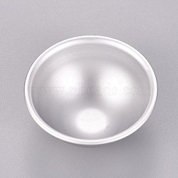 Aluminium Alloy Bath Bomb Mold, for Bath Bombs Handmade Soaps, Half Round, Silver, 46.5x21mm(DIY-WH0158-28D)