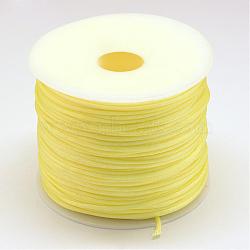 Nylon Thread, Rattail Satin Cord, Champagne Yellow, 1.5mm, about 49.21 yards(45m)/roll(NWIR-R033-1.5mm-540)