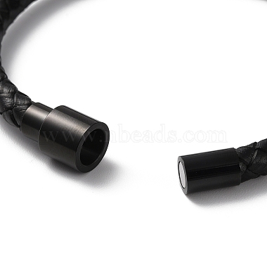 Leather Braided Round Cord Bracelet(BJEW-F460-06EB)-4