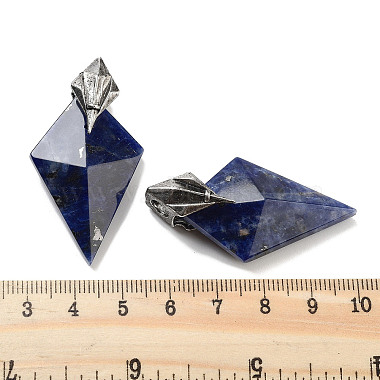 Natural Sodalite Pendants(G-K338-10AS-03)-3