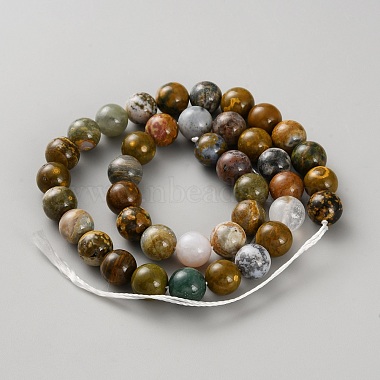 Natural Ocean Jasper Bead Strands(G-WH0016-50)-2