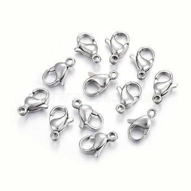 Tarnish Resistant 304 Stainless Steel Lobster Claw Clasps(STAS-F182-01P-C)-2