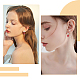 5 Pair Natural Pearl Round Stud Earrings Findings(KK-HY0001-79)-7