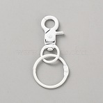 Painting Alloy Swivel Clasps, with Iron Ring, White, 69.5mm(DIY-WH0666-009D)