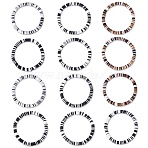Handmade Polymer Clay Heishi Surfer Stretch Bracelets Set, Stackable Preppy Bracelets for Women, Black, Inner Diameter: 2-1/8 inch(5.3cm), 12Pcs/set(BJEW-SW00099-07)