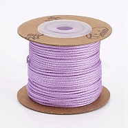 Nylon Cords, String Threads Cords, Round, Lilac, 1.5mm, about 27.34 yards(25m)/roll(OCOR-L035-G06)