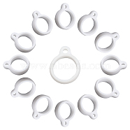 60Pcs Silicone Pendant, for Electronic stylus & Lighter Making, Ring, White, Inner Diameter: 13mm(SIL-GF0001-40B)
